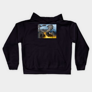 Stormcutter Dragon Battling a Viking Kids Hoodie